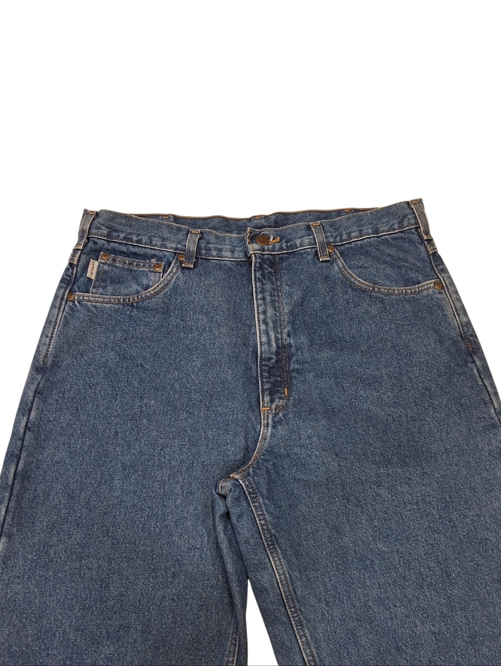 Carhartt NWT~Mens Relaxed Straight Fit Flannel Lined Jean~Dark Wash Denim~36X36 - Picture 5 of 9
